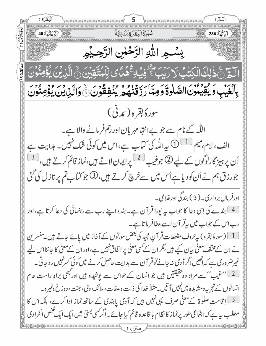 1PS(Pocket Size) Translation (Tarjuma) with Short Tafseer of the Holy Quran - Image 2