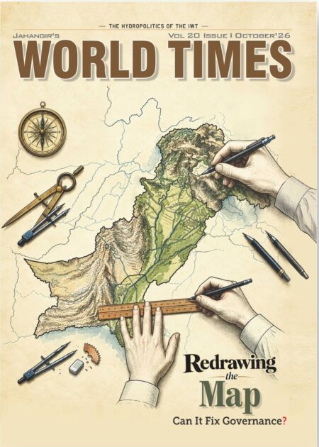 Jahangir's World Times Magazine October 2026 cover – Redrawing the Map